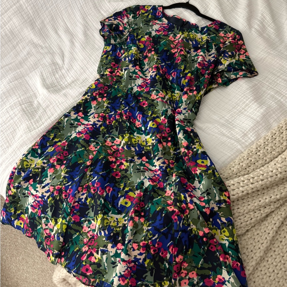 J. Crew Colorful Floral Dress